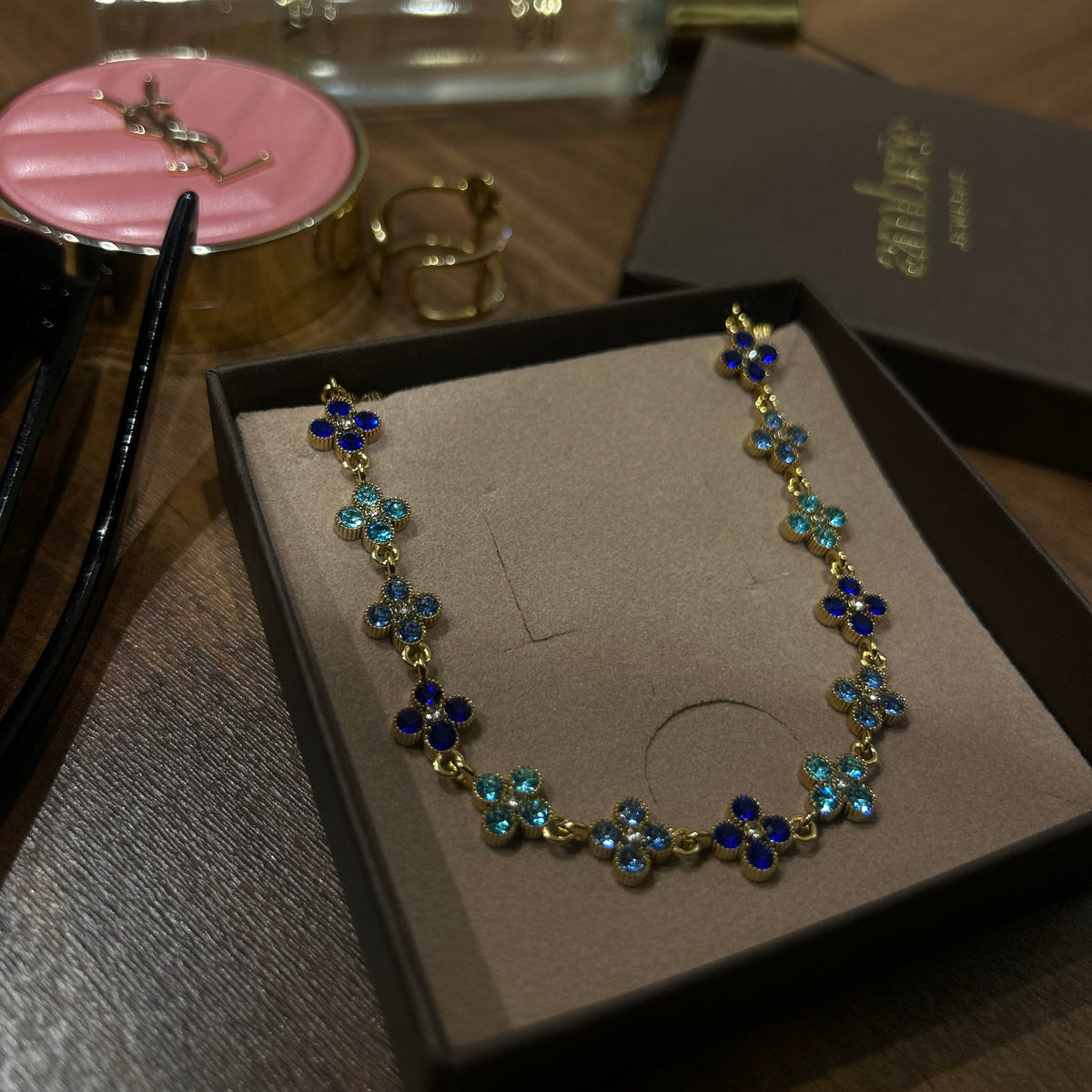 Collier Flower Blue