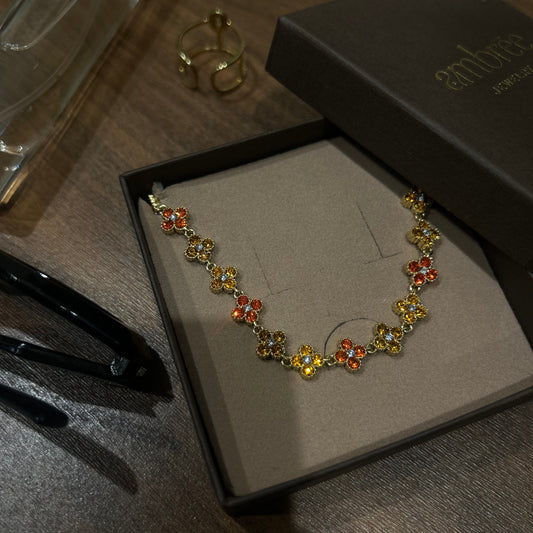 Collier Flower Orange