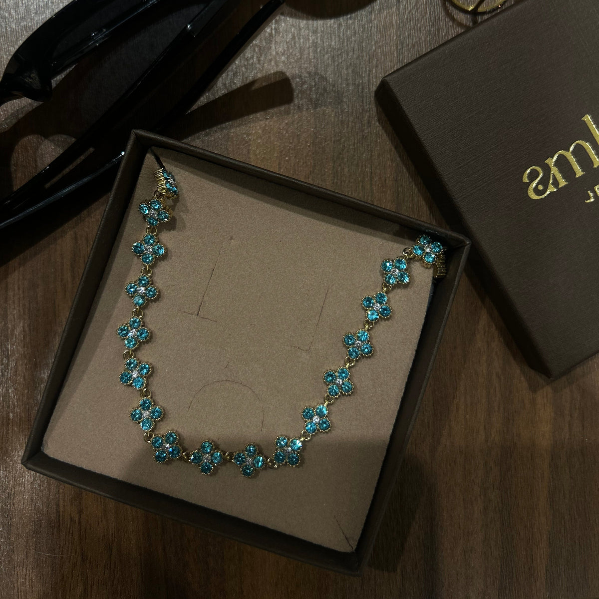 Collier Flower Turquoise
