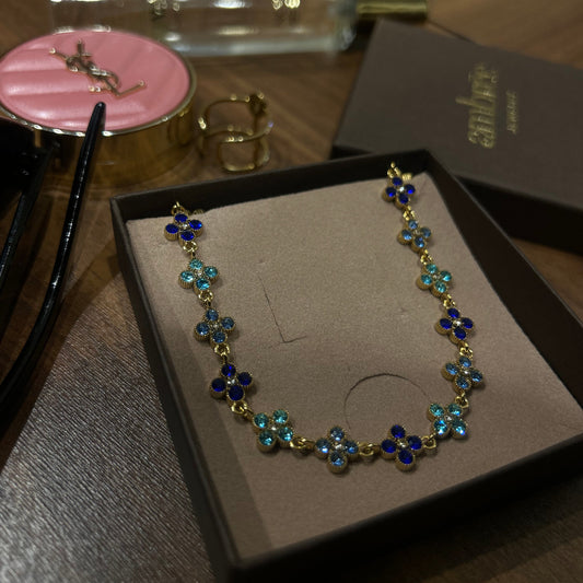 Collier Flower Blue